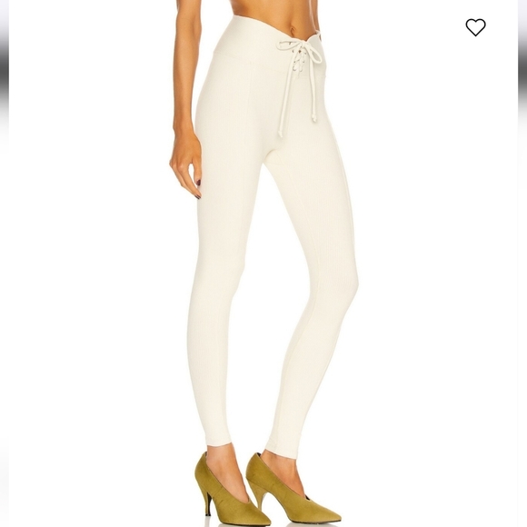 Year of Ours NWTs Ribbed Football Leggings Bone - Picture 2 of 7